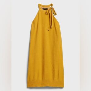 Banana Republic Mustard Yellow Tie-Shoulder Dress